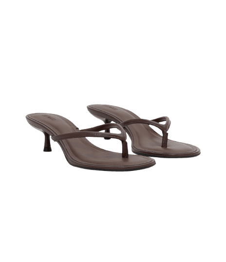 Sandália Mule em PU Kitten Heel