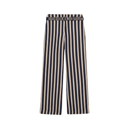 CALÇA DE LISTRAS COM CINTO