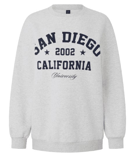 Casaco Fechado College em Moletinho com Lettering San Diego