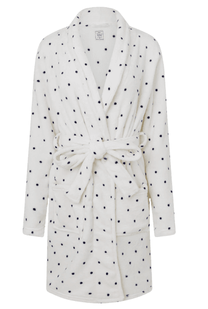 Robe Peludinho com Estampa Poá Branco 4.2