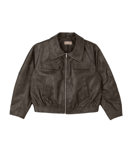 Jaqueta Bomber com Efeito Manchado Bolsos Curve e Plus Size