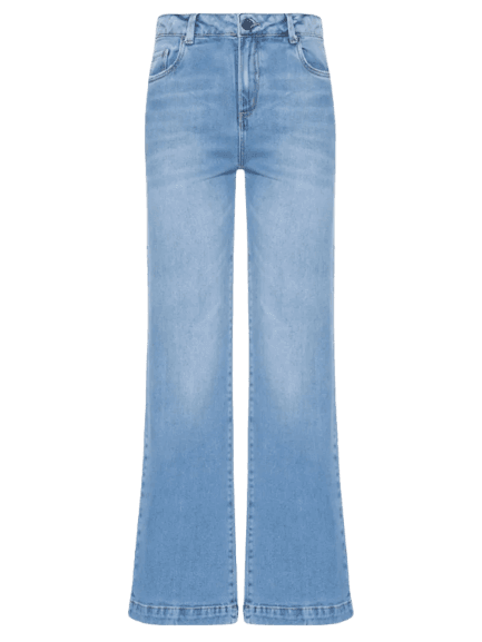 Calça Feminina Jeans Bootcut Bigode Azul Maria Filó