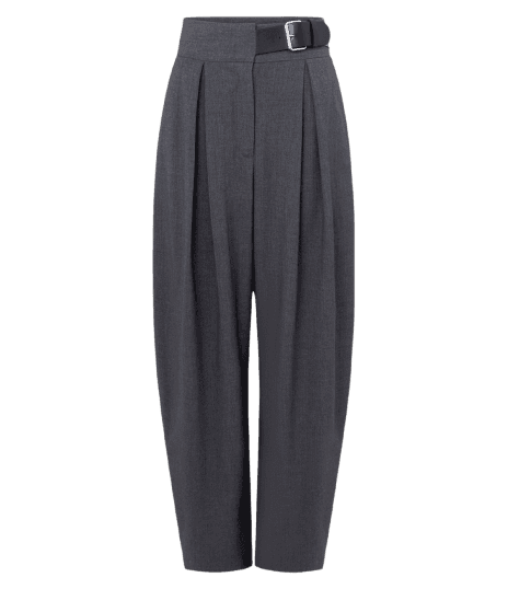 Calça Alfaiatada Barrel Cinza