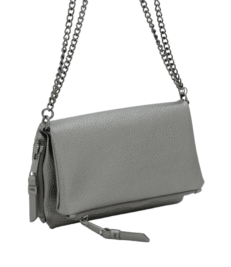 Carteira Envelope Grande com Alças de Corrente Cinza