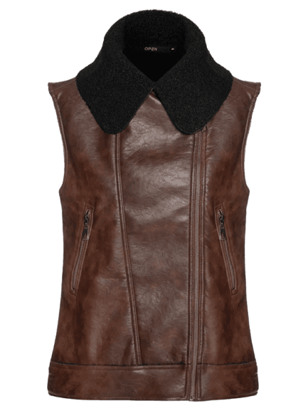 Colete Feminino Marrom Open