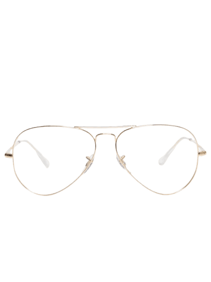 Óculos De Grau Unissex Aviador Dourado Ray-ban