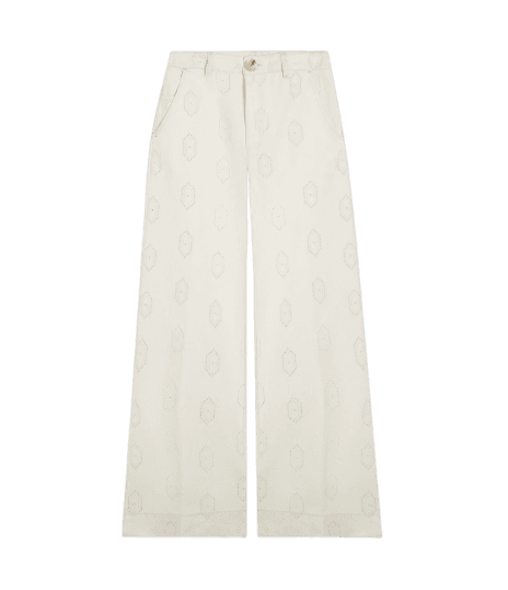Calça Copan Cotton Bordado Natural