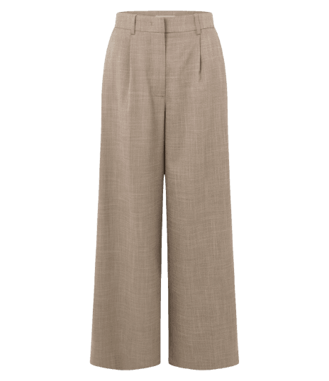 Calça Wide Leg Alfaiatada com Pregas Frontais