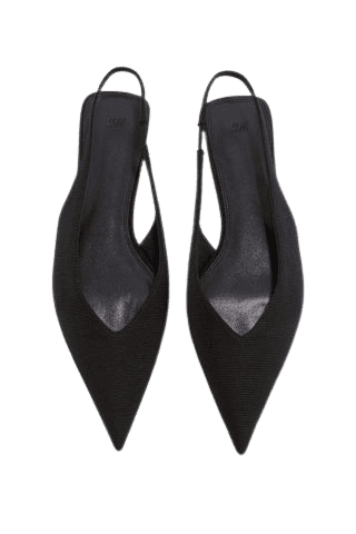 Sapato slingback de bico fino
