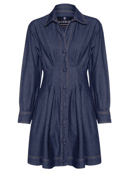 Vestido Mini Raquel Azul Le Lis
