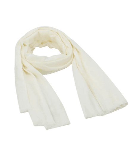 Cachecol em Flanela com Mini Franjas Branco