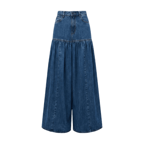 Calça Jeans Super Wide Leg com Cintura Alta