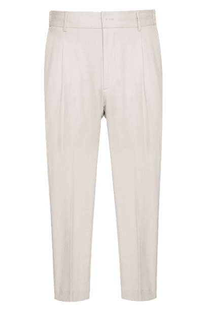Calça Alfaiataria Cós Elástico e Bolsos Areia