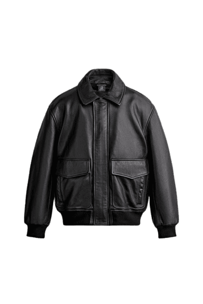 Jaqueta de Couro Regular Fit