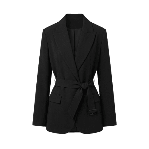 Blazer com faixa feminino - Preto