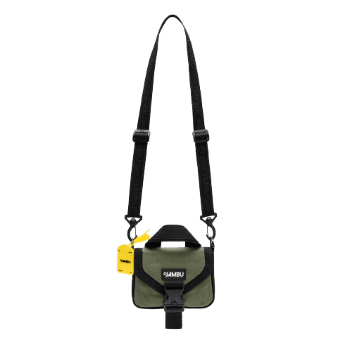 Bolsa Transversal Mini Carteiro Cordura Verde