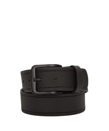 Cinto de PU com Fivela Arredondada Preto