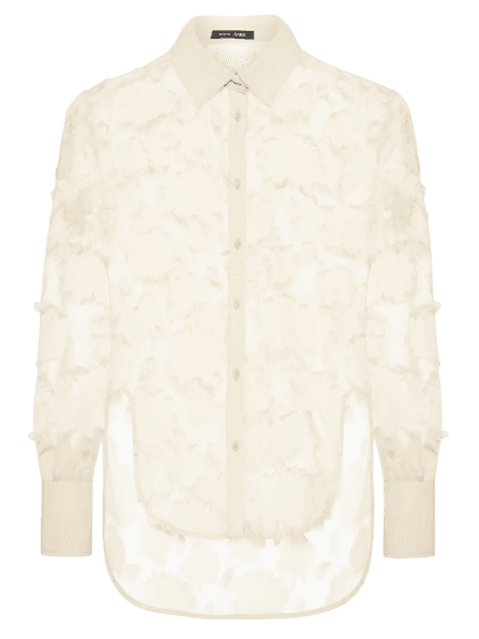 Camisa Feminina Over Fiore Bege Animale Jeans