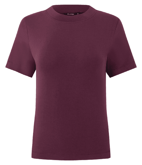Blusa Básica Justinha em Ribana de Algodão Bordô