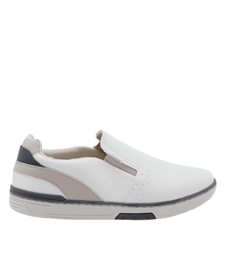 Tênis Slip On Casual Masculino Off White