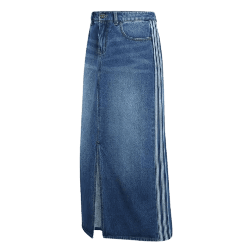 Saia Jeans Lápis Três Listras