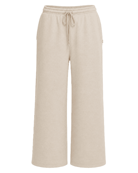 Calça de Moletom - Plush Tie Waist Wide Leg Sweatpant