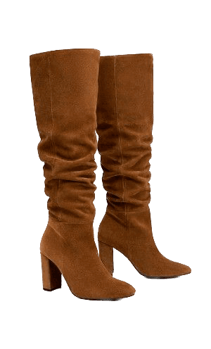 bota marrom cano alto
