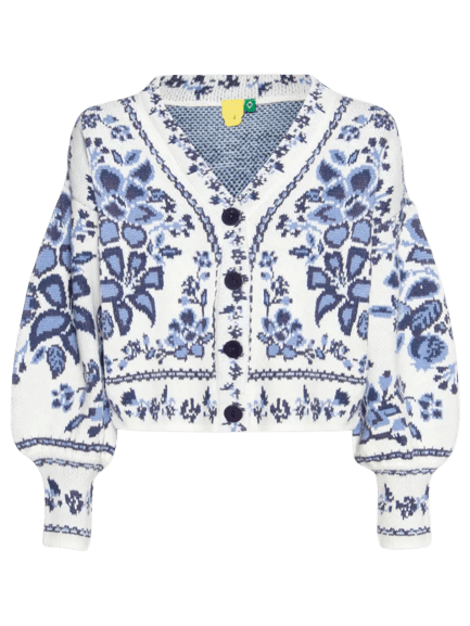 Cardigan Feminino Tricot Porcelana Branco Farm