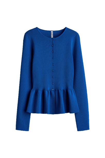 Cardigan com peplum