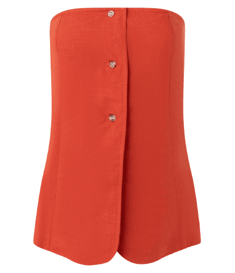 Blusa Tomara que Caia em com Botões Frontais