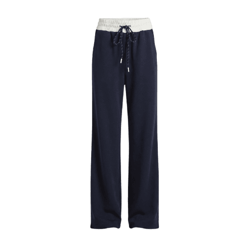 CALÇA CLÉO AZUL MARINHO E OFF WHITE
