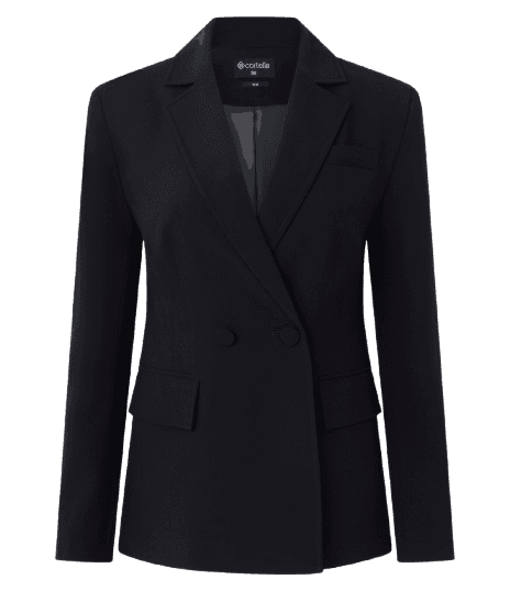 Blazer Ampulheta Alfaiatado com Recortes Estruturados