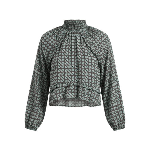 Bata Raglan Babados Estampada