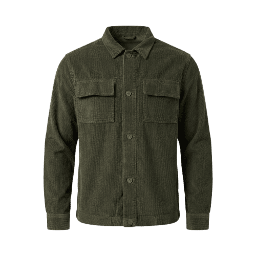 jaqueta estilo camisa cotelê