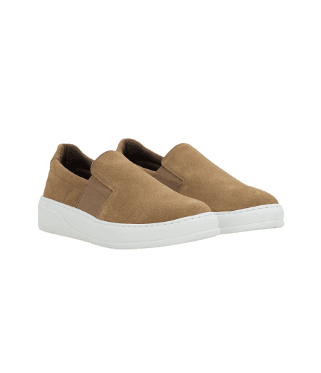 Tênis Masculino Slip On em Camurça