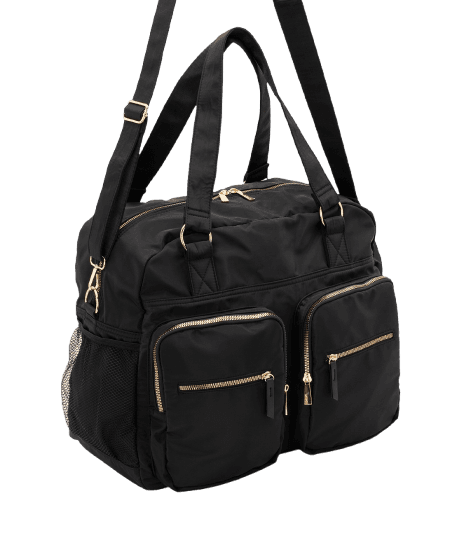 Bolsa Grande com Bolsos Frontais e Alças Duplas