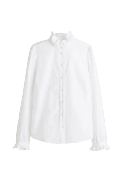 Blusa com gola de babado