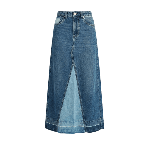 SAIA JEANS LONGA MIX TECIDOS - JEANS