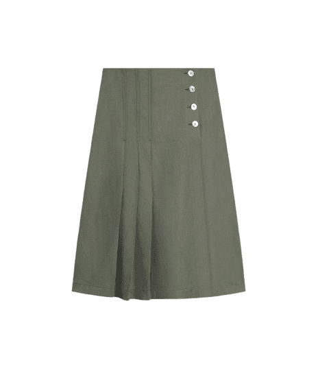 Saia Viola Lb Liso Verde Army