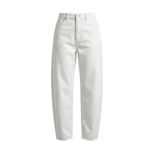 Calça Pool Jeans barrel cintura média feminina - Branco