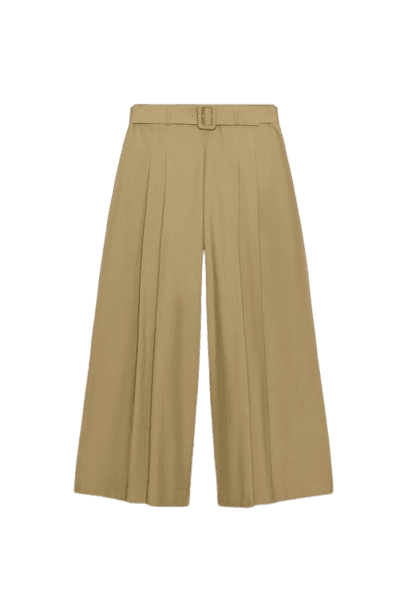 CALÇA PREGAS CINTO FORRADO