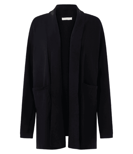 Cardigan Alongado em Tricô Preto