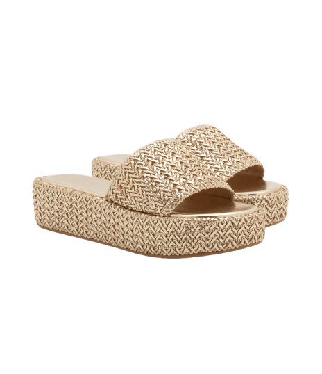 Sandália Flatform com Tressê