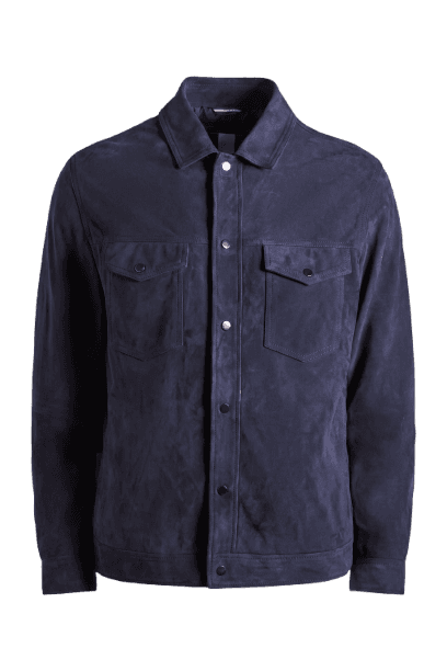 jaqueta trucker couro chamois