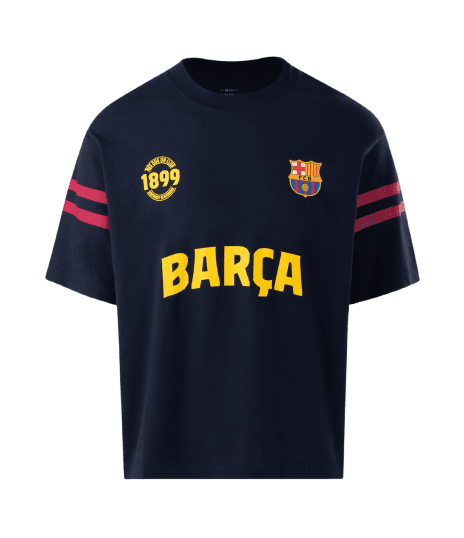 Camiseta Boxy em Algodão com Estampa Barça 1899