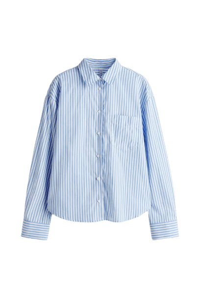 Camisa oversized em popeline