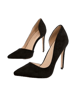 sapato preto scarpin veludo 