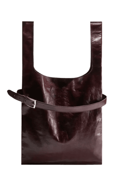 Bolsa tote grande em couro