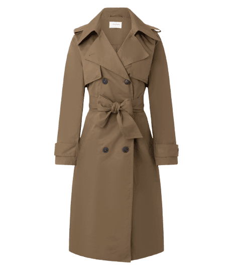 Trench Coat Alongado em Gabardine com Faixa para Amarração