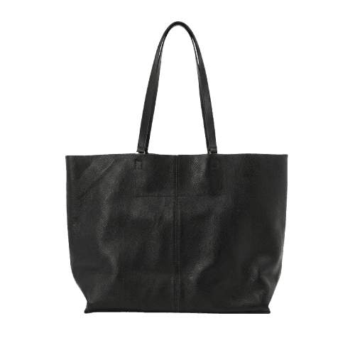 Bolsa Grande em Couro com Bolso Interno e Carteira